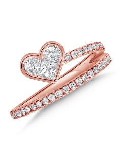.84CT DIAMOND HEART WRAP RING