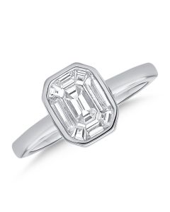 .81CT PIE CUT DIAMOND ILLUSION RING