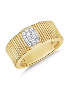 .42CT PIE CUT DIAMOND FLUTED ILLUSION RING
