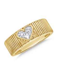 .42CT DIAMOND FLUTED HEART RING