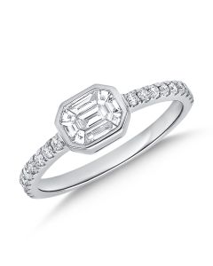 .60CT PIE CUT DIAMOND ILLUSION RING