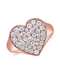 1.12CT DIAMOND HEART RING