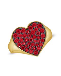 1.34CT RUBY HEART RING
