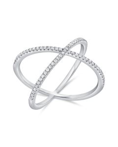 .25CT DIAMOND CROSSOVER RING