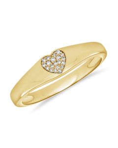 .05CT DIAMOND HEART RING