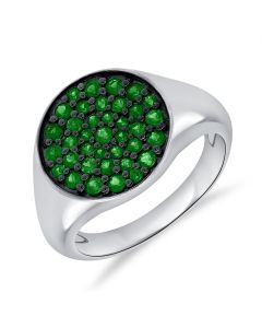 .90CT EMERALD CIRCLE RING