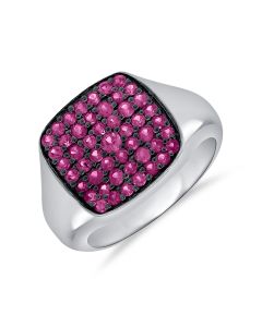 1.00CT PINK SAPPHIRE SQUARE RING