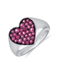 .90 PINK SAPPHIRE HEART RING