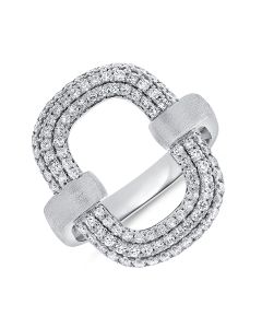 .69CT DIAMOND PAPERCLIP LINK RING