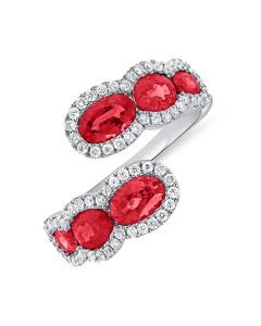 2.94CT RUBY AND DIAMOND WRAP RING