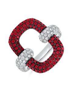 1.85CT RUBY AND DIAMOND RING