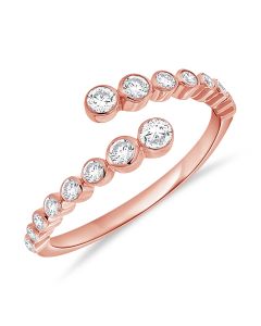.31CT DIAMOND BEZEL SET WRAP RING