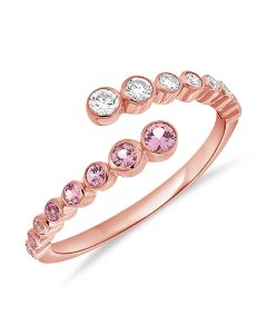 .41CT PINK SAPPHIRE AND DIAMOND WRAP RING