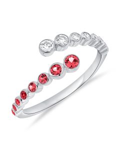 .41CT RUBY AND DIAMOND WRAP RING