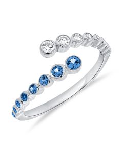 .45CT SAPPHIRE AND DIAMOND WRAP RING
