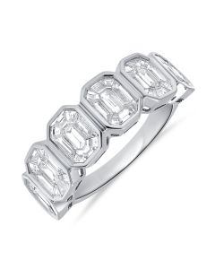 2.29CT PIE CUT DIAMOND ILLUSION RING