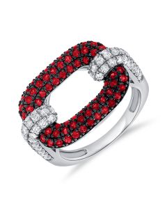 1.67CT RUBY AND DIAMOND RING