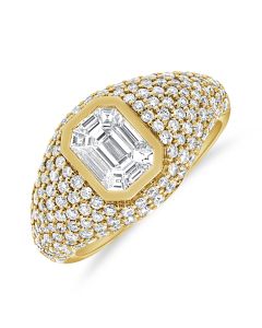 1.95CT PIE CUT DIAMOND RING