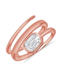 .50CT PIE CUT DIAMOND BEZEL WRAP RING