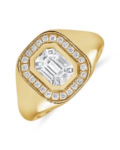 .69CT PIE CUT AND ROUND DIAMOND RING