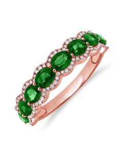 1.45CT EMERALD AND DIAMOND TENNIS BRACELET