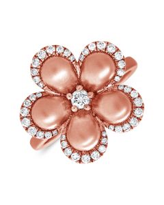 0.40CT DIAMOND FLOWER RING