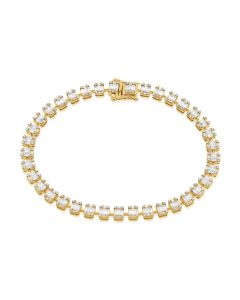 2.27CT BAGUETTES AND ROUND DIAMOND TENNIS BRACELET