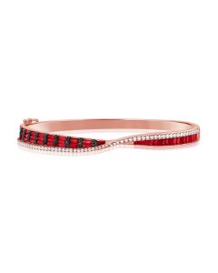 4.21CT RUBY AND DIAMOND BANGLE