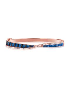 4.21CT SAPPHIRE AND DIAMOND BANGLE