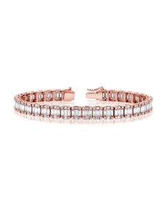 8.33CT BAGUETTES AND ROUND DIAMOND TENNIS BRACELET
