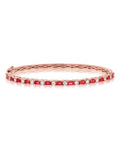 2.16CT RUBY AND DIAMOND BANGLE