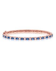 2.48CT SAPPHIRE AND DIAMOND BANGLE