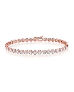 4.27CT DIAMOND ILLUSION TENNIS BRACELET