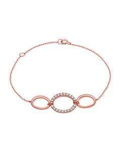 .36CT DIAMOND OVAL LINK CHAIN BRACELET