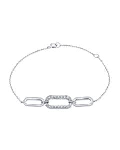 .32CT DIAMOND PAPERCLIP LINK CHAIN BRACELET