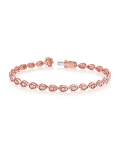 0.46CT DIAMOND PEAR ILLUSION TENNIS BRACELET