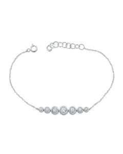 0.21CT DIAMOND  MIRACLE SETTING GRADUATED CHAIN BRACELET
