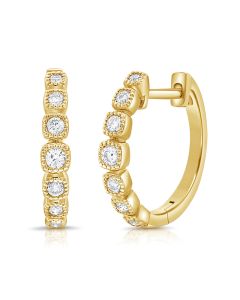 .22CT DIAMOND HUGGIE EARRINGS