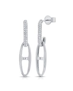 .16CT DIAMOND MARINER LINK DROP EARRINGS