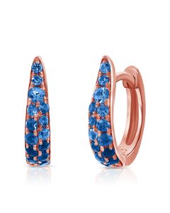 0.40CT SAPPHIRE HUGGIE EARRINGS