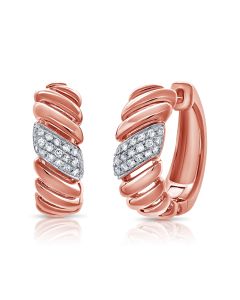 0.17CT DIAMOND HUGGIE EARRINGS
