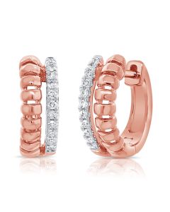 0.15CT DIAMOND HUGGIE EARRINGS