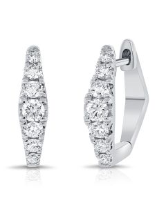 0.46CT ROUND DIAMOND HUGGIE EARRINGS