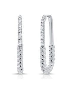 0.11CT  DIAMOND HUGGIE EARRINGS