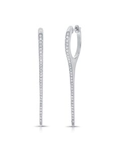 0.32CT DIAMOND SPIKE HOOP EARRINGS