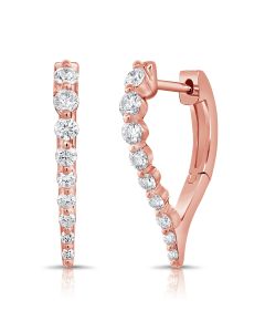 0.52CT DIAMOND HOOP EARRINGS