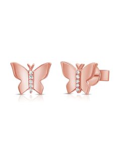 0.03CT DIAMOND BUTTERFLY EARRINGS