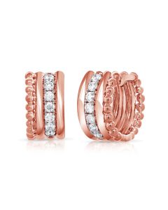0.54CT DIAMOND HUGGIE EARRINGS