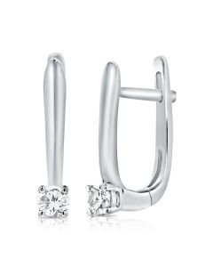 .20CT DIAMOND SOLITAIRE LEVERBACK EARRINGS