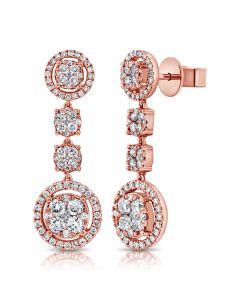 1.23CT DIAMOND ILLUSION DROP EARRINGS